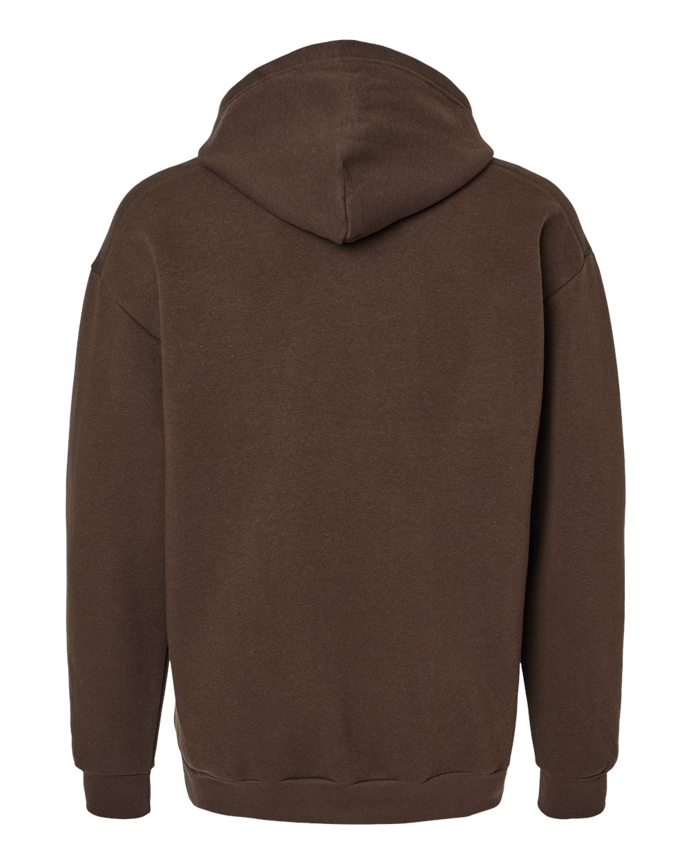 Rear View of Brown ReFlex Fleece Hoodie - RF498