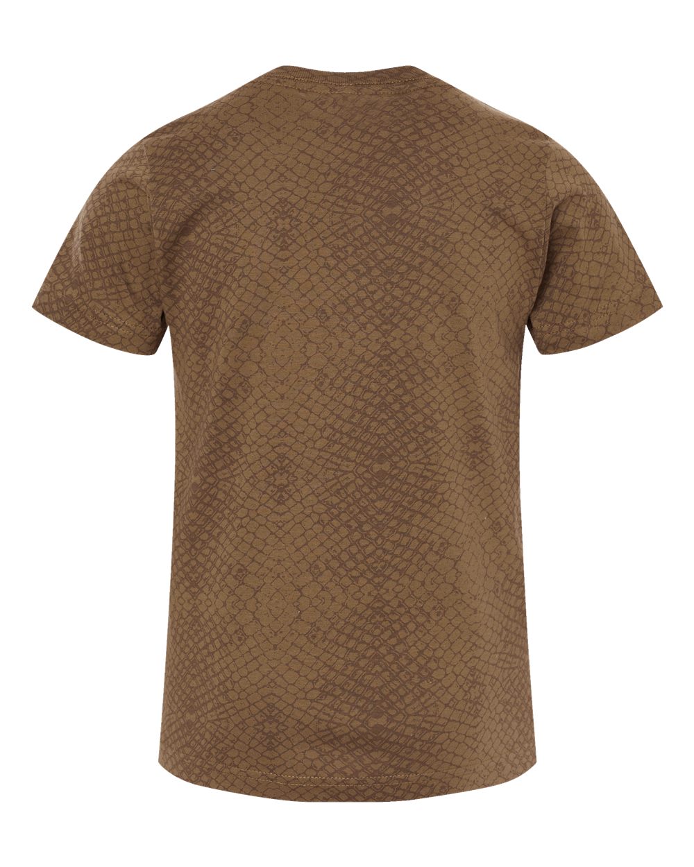 Rear View of Brown Reptile Youth Fine Jersey Tee - 6101
