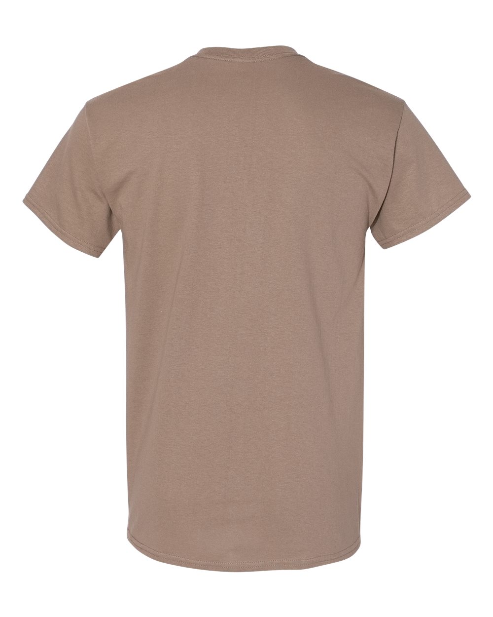 Rear View of Brown Savana Heavy Cotton™ T-Shirt - 5000