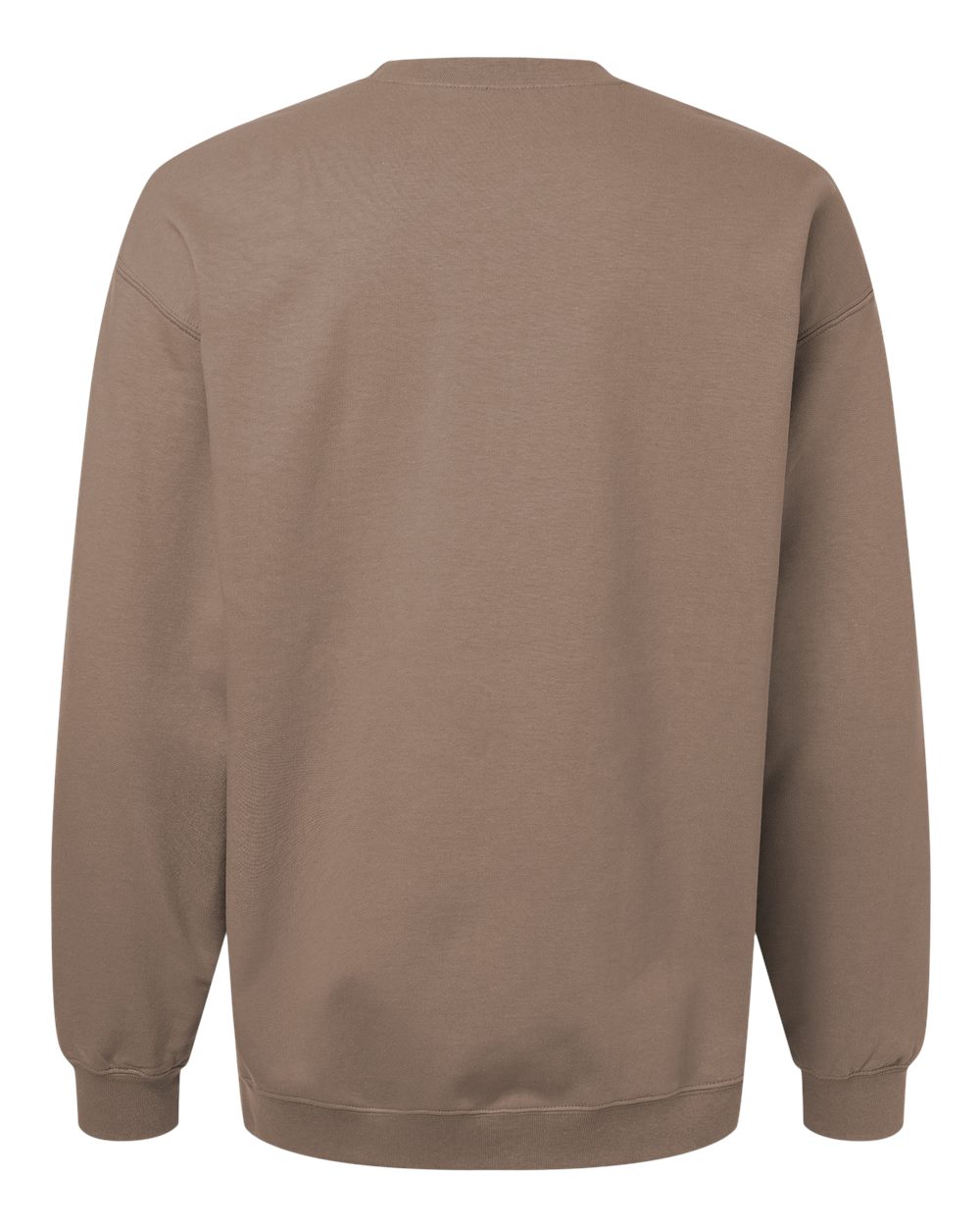 Front View of Brown Savana Softstyle® Midweight Crewneck Sweatshirt - SF000