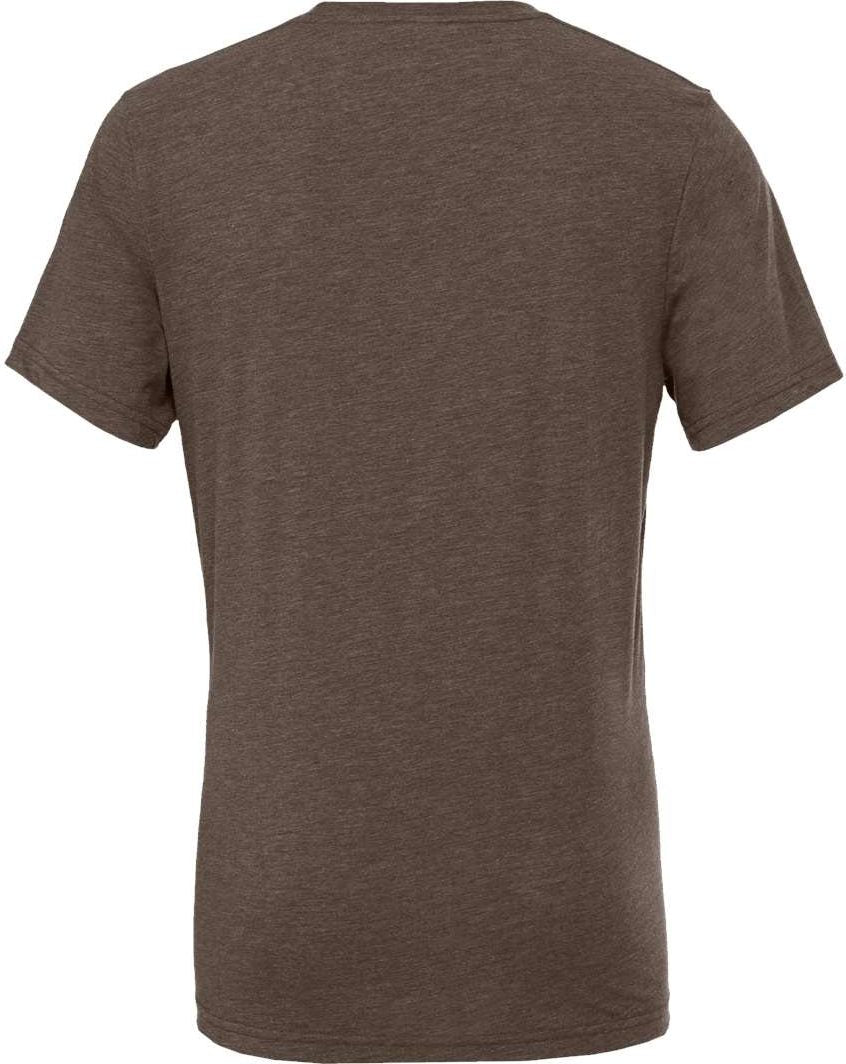 Rear View of Brown Triblend Triblend Tee - 3413
