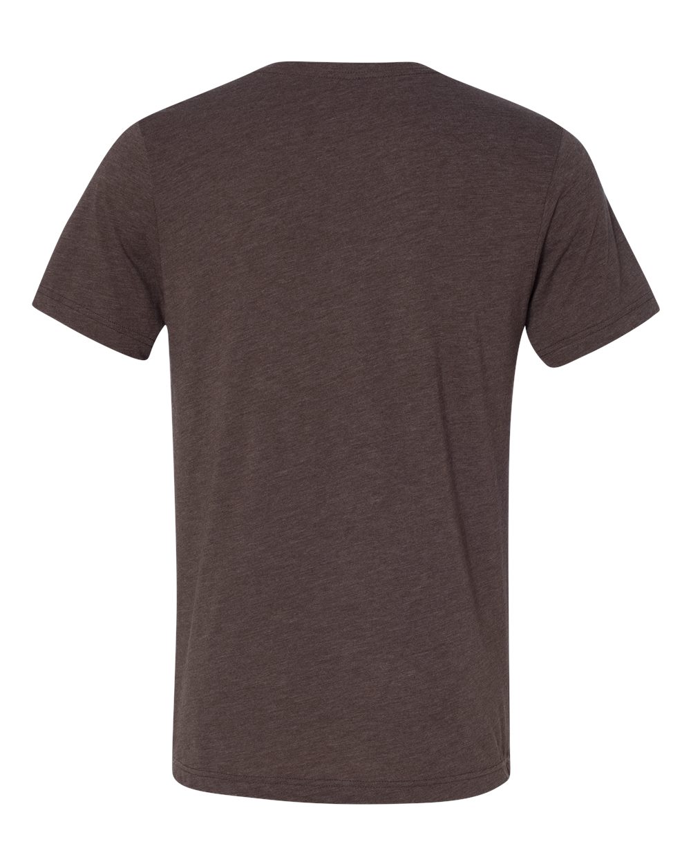 Rear View of Brown Triblend Triblend V-Neck Short Sleeve Tee - 3415