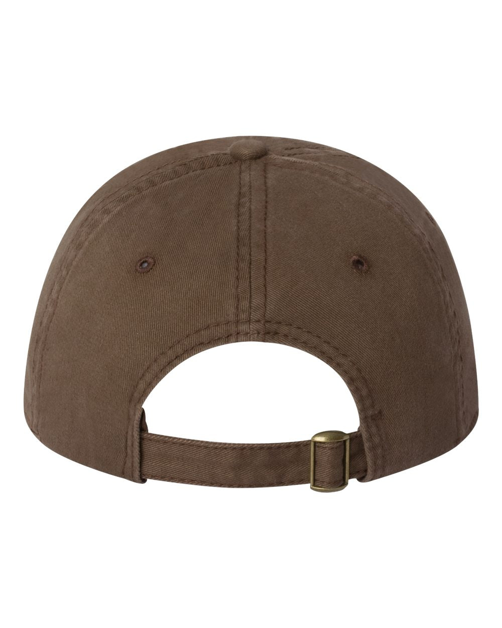 Rear View of Brown Unstructured Cap - AH35