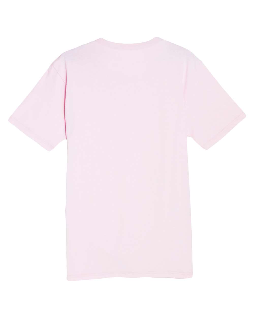 Rear View of Bubble Gum Pink Heavyweight T-Shirt - LS15001