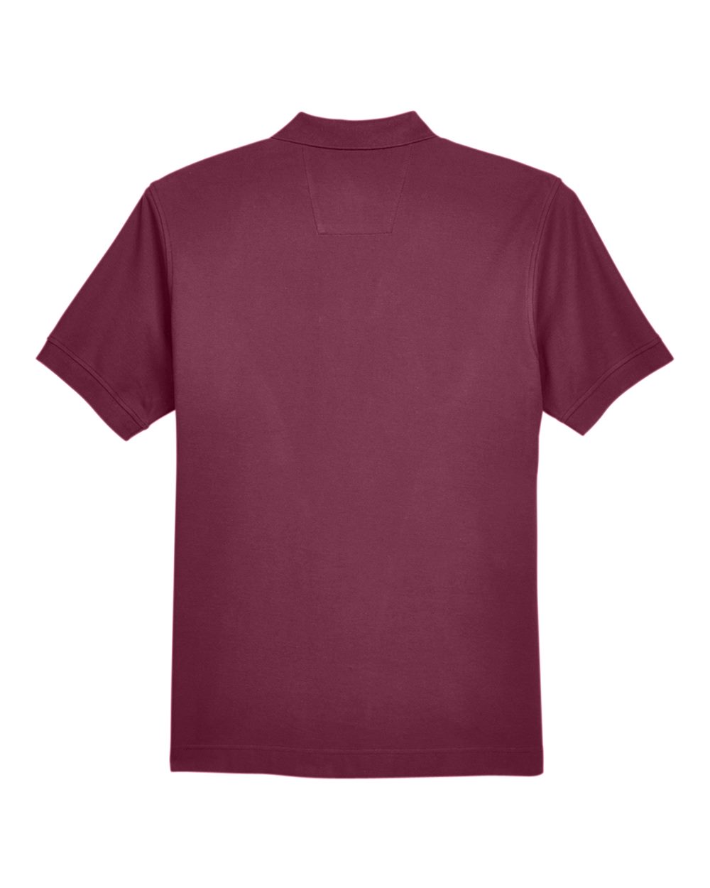 Rear View of Burgundy Men's Pima Piqué Polo - D100