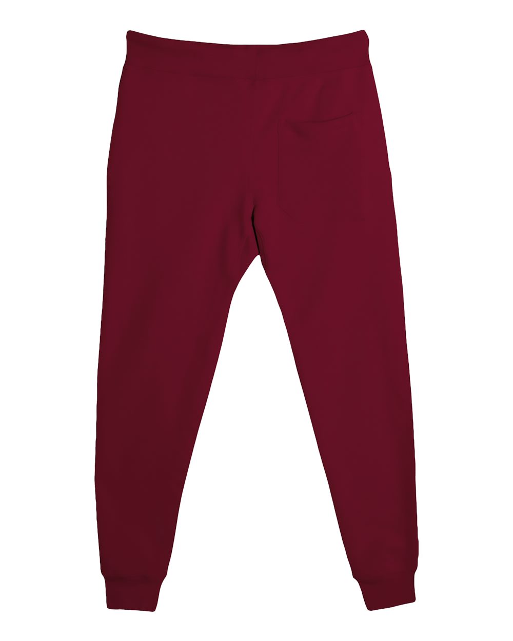 Rear View of Burgundy Premium Jogger Pants - LST006