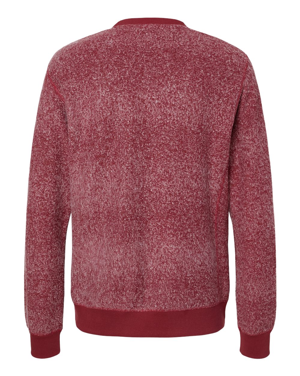 Rear View of Burgundy Speck Aspen Fleece Crewneck Sweatshirt - 8712