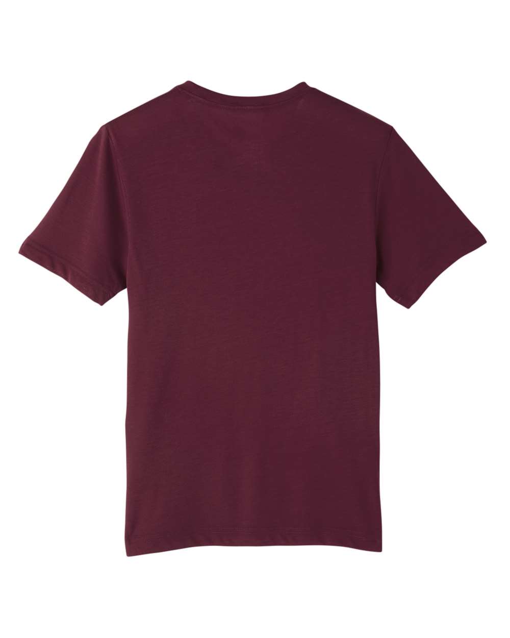 Rear View of Burgundy Youth Fusion ChromaSoft™ Performance T-Shirt - CE111Y