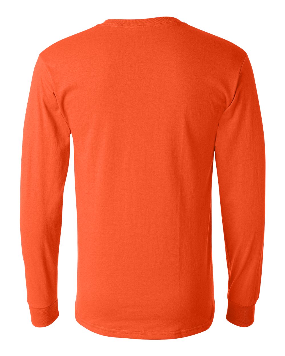 Rear View of Burnt Orange Dri-Power® Long Sleeve 50/50 T-Shirt - 29LSR