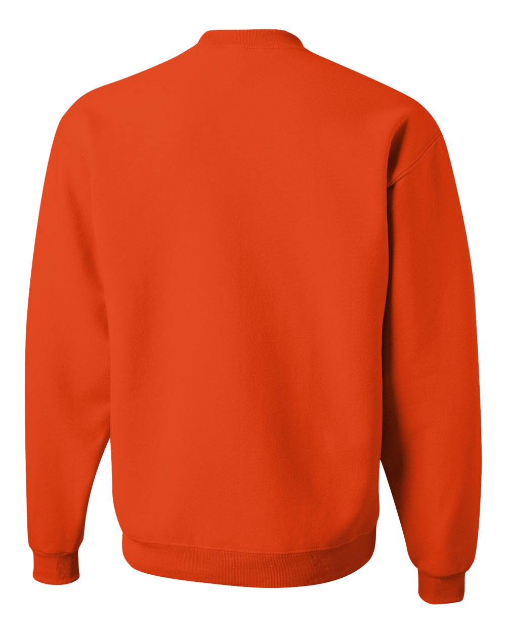 Rear View of Burnt Orange NuBlend® Crewneck Sweatshirt - 562MR