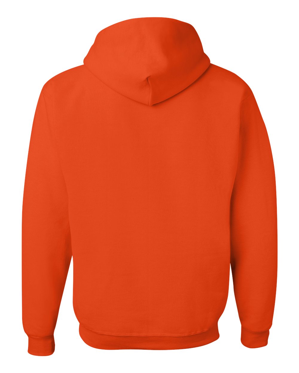 Rear View of Burnt Orange NuBlend® Hooded Sweatshirt - 996MR