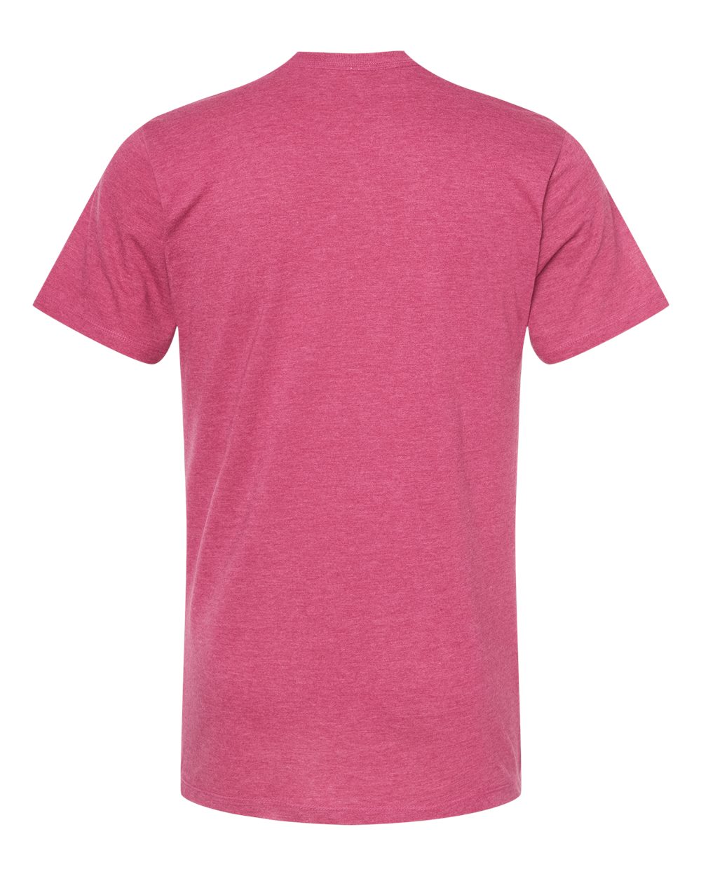 Rear View of Cactus Flower Heather Premium Cotton Blend T-Shirt - 541