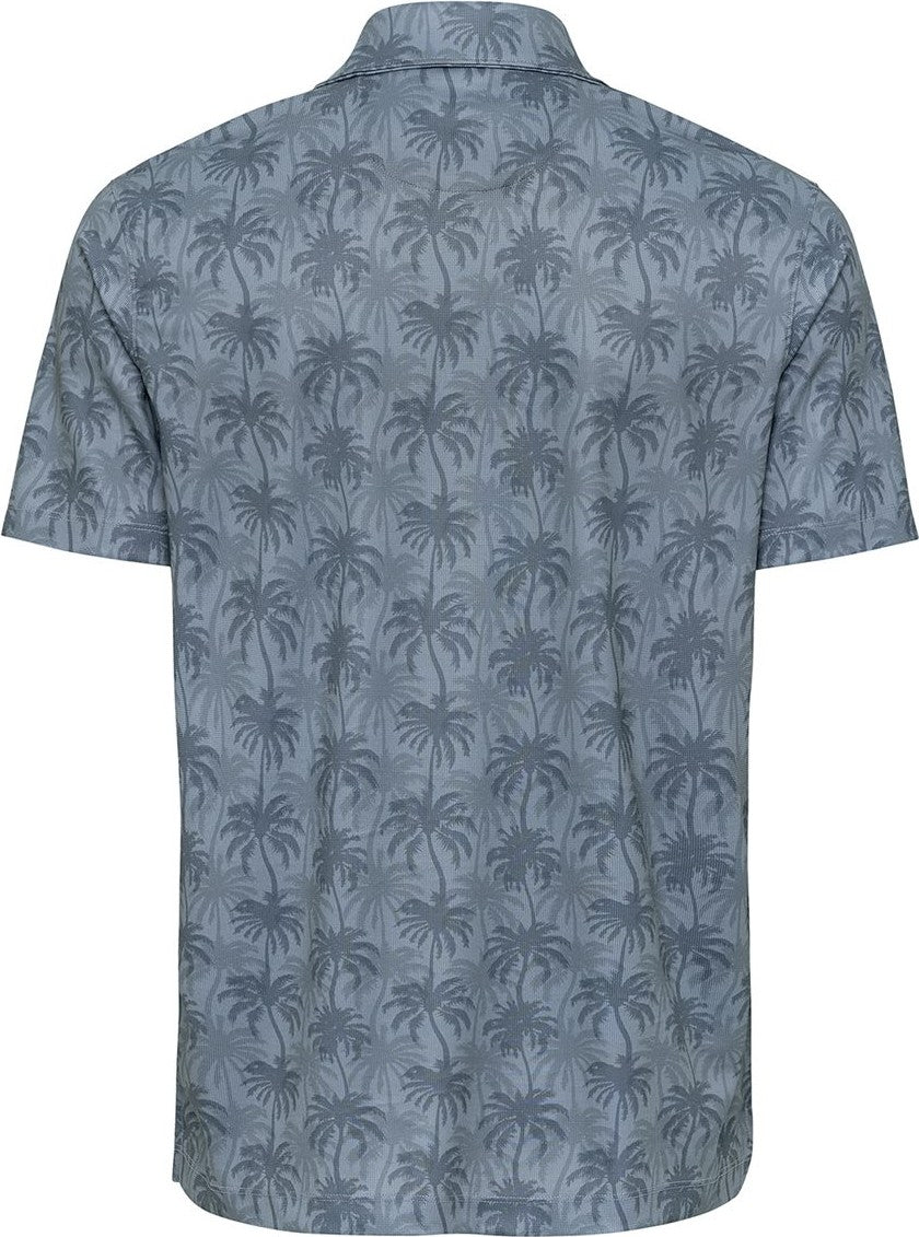 Front View of Cadet Blue Charleston Sublimated Polo - 154