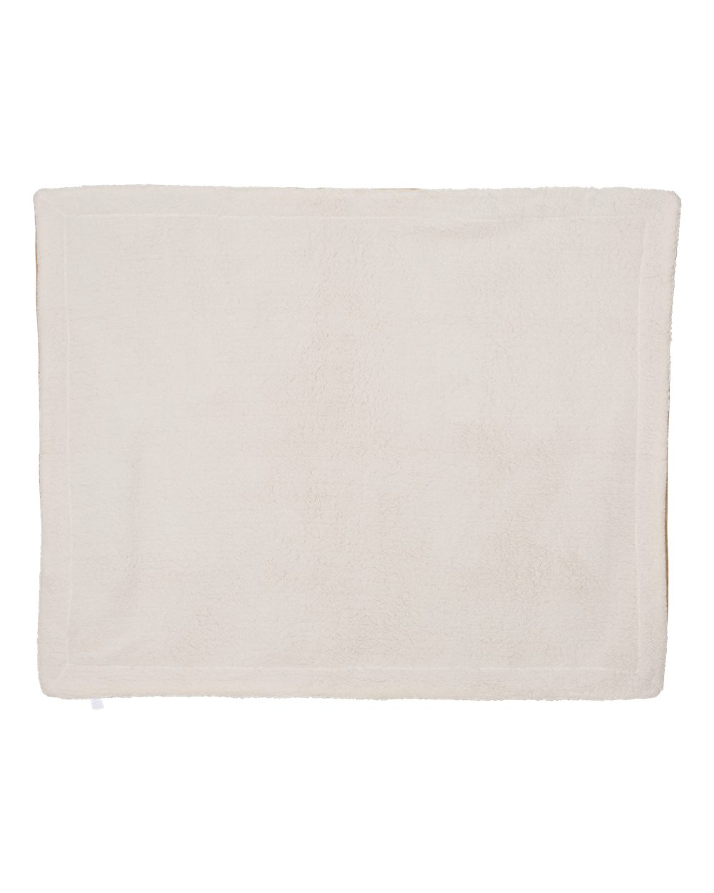 Rear View of Camel Micro Mink Sherpa Blanket - 8712