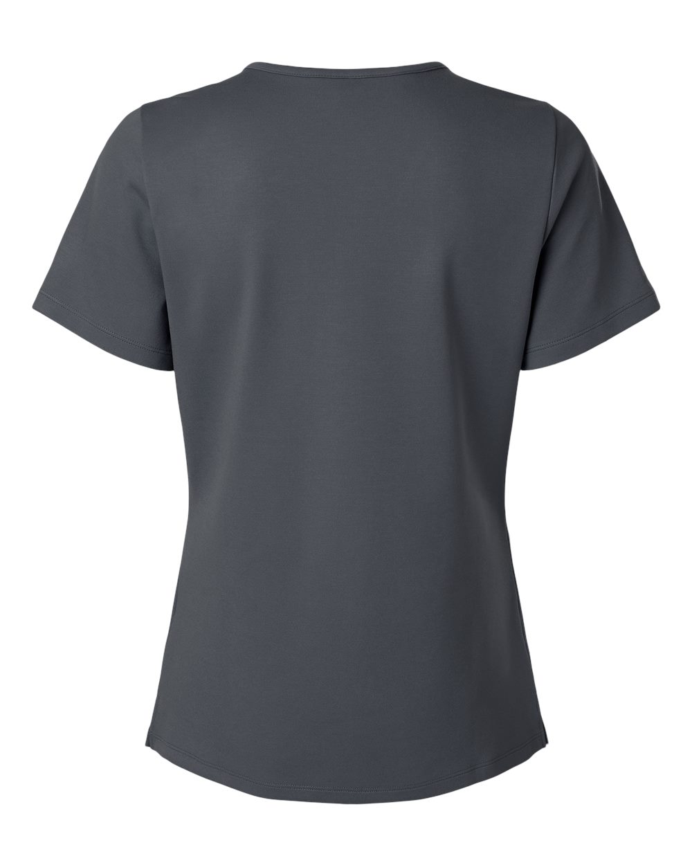 Rear View of Carbon Grey Women's Cesi Ultrasoft Scrub V-Neck Top - W30003