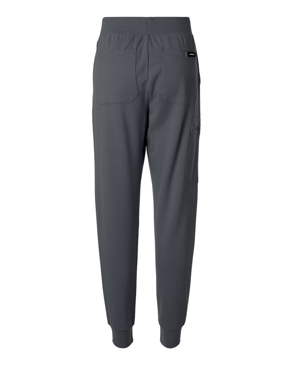 Rear View of Carbon Grey Women's Rubi Ultrasoft Scrub Joggers - Petite Sizes - W40001P