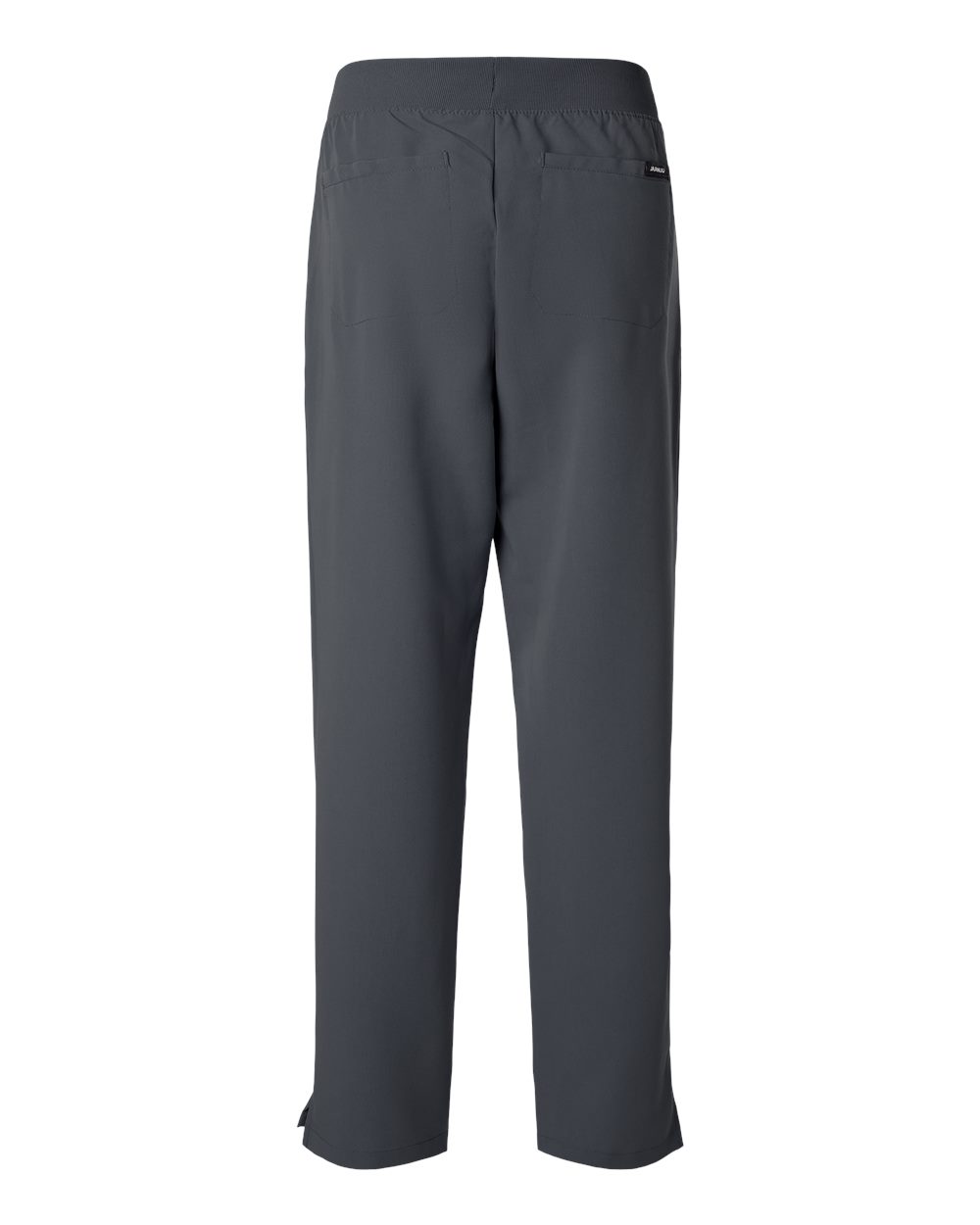 Rear View of Carbon Grey Women's Xenos Essential Knit-Waist Scrub Pants - W20001