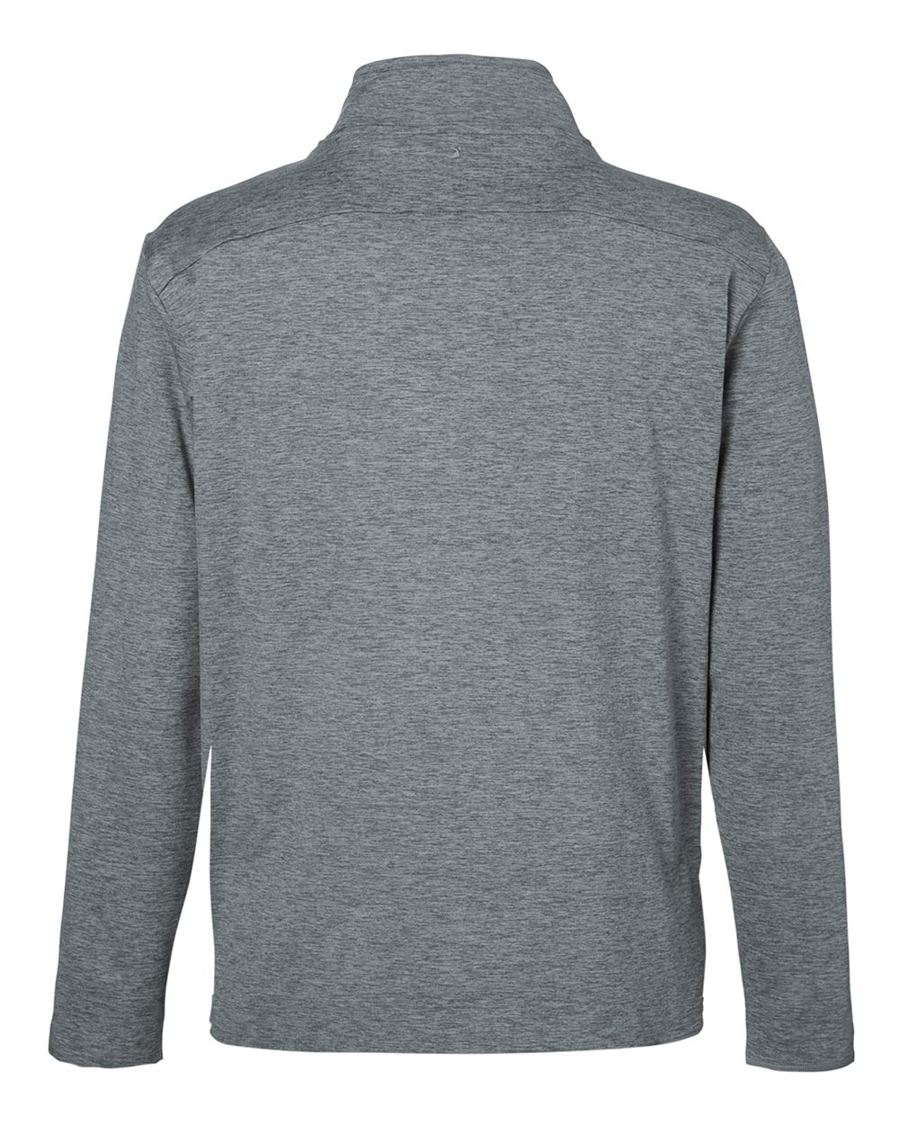 Rear View of Carbon Marble Marbled Jersey Fairway Quarter-Zip Pullover - MDP1772