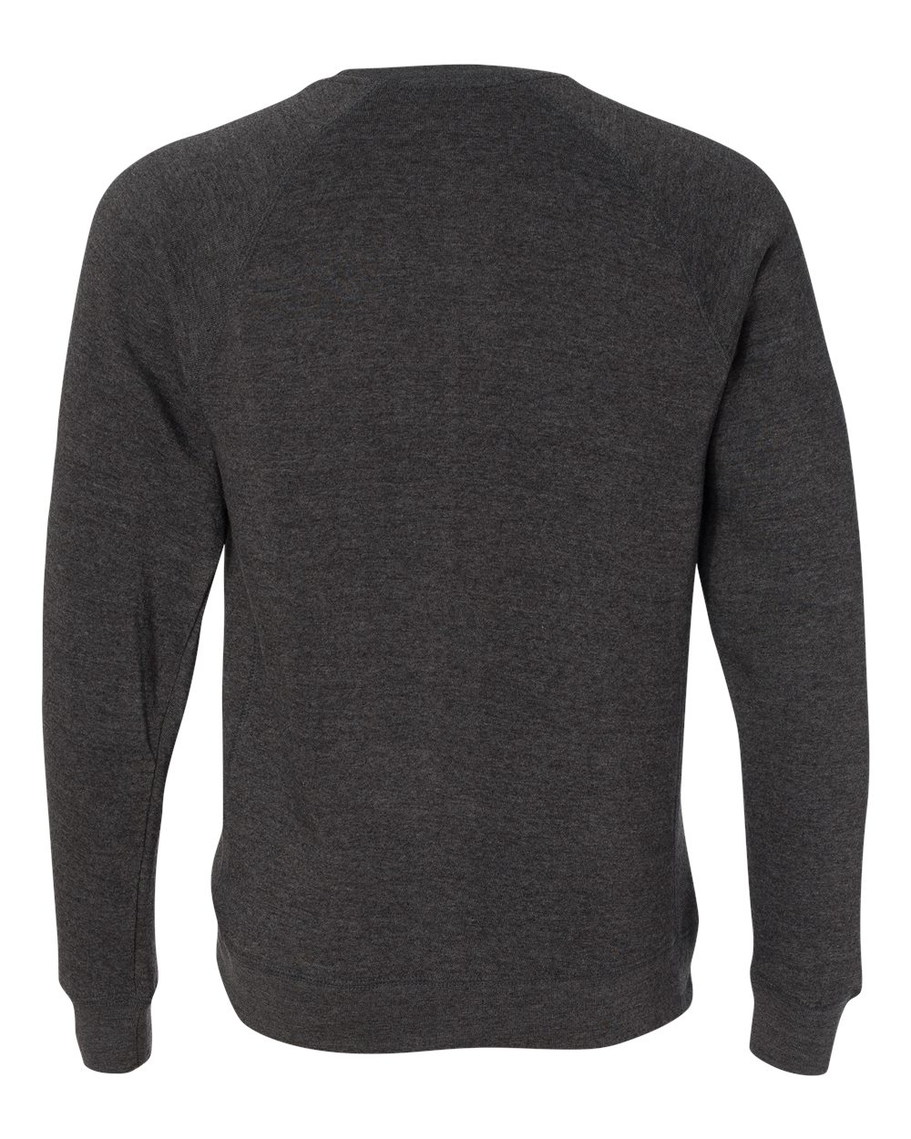 Rear View of Carbon Special Blend Crewneck Raglan Sweatshirt - PRM30SBC