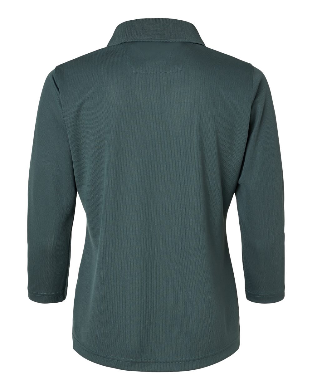 Front View of Carbon Women's Lady Palm Three-Quarter Sleeve Polo - 120