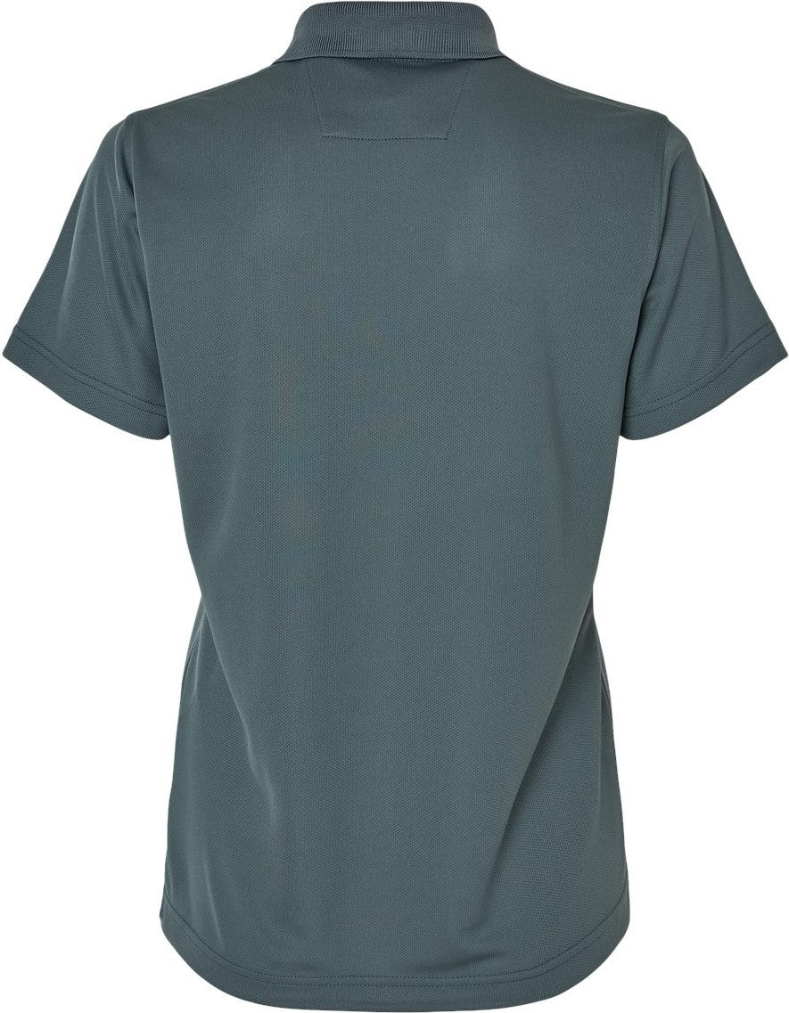 Front View of Carbon Women's Saratoga Performance Mini Mesh Polo - 104