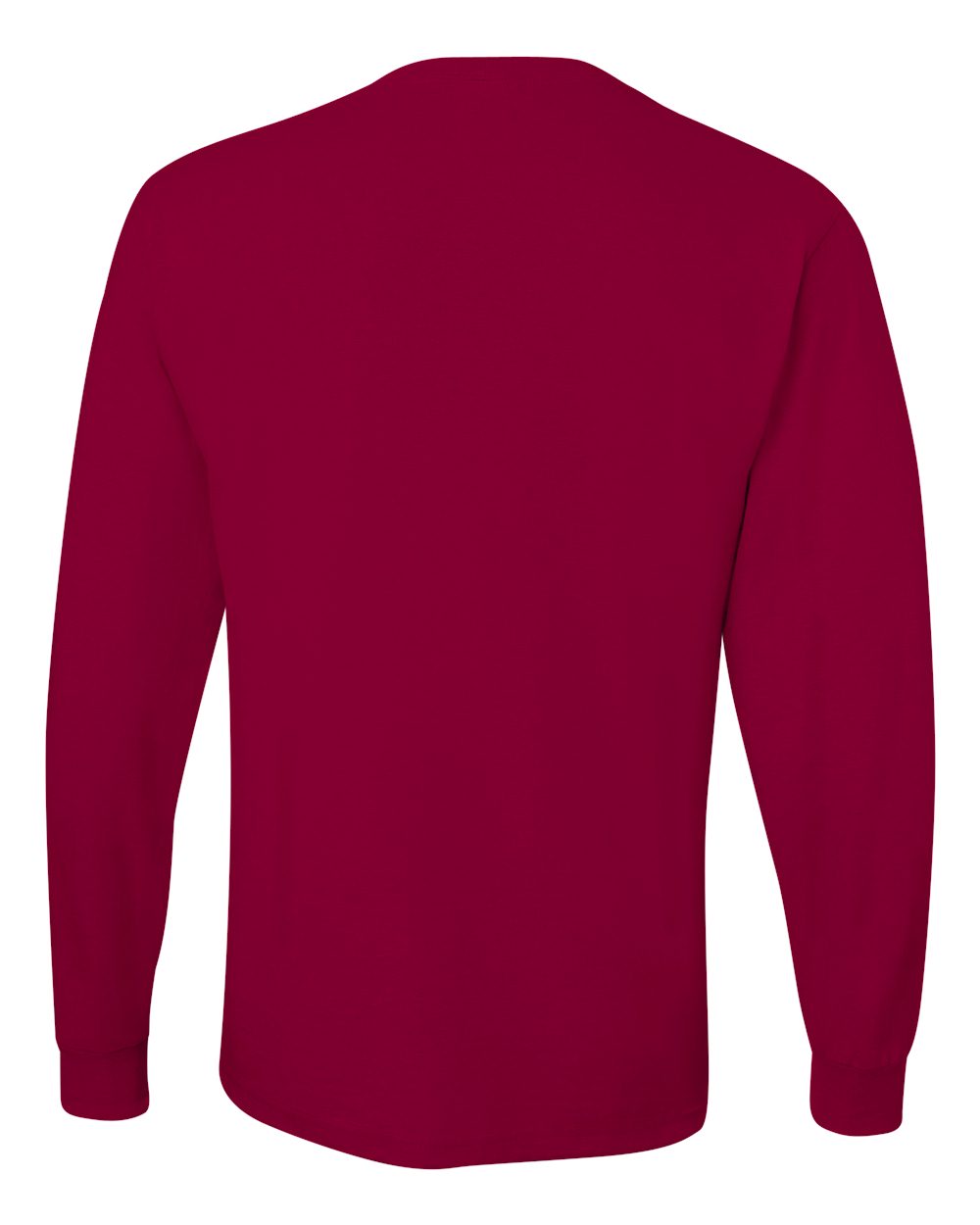 Rear View of Cardinal Dri-Power® Long Sleeve 50/50 T-Shirt - 29LSR