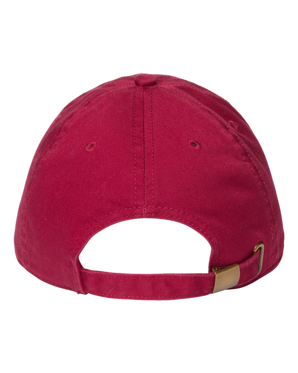 Rear View of Cardinal Red Sustainable Dad Hat - FRASER