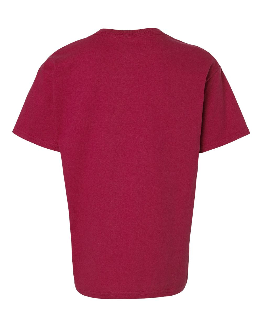 Rear View of Cardinal Red Ultra Cotton® Youth T-Shirt - 2000B
