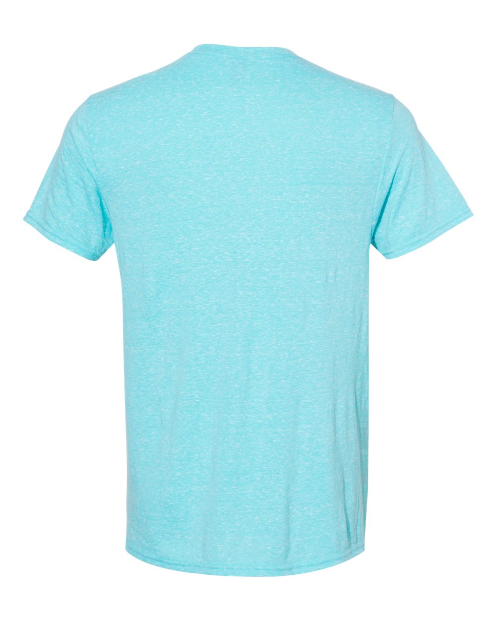 Front View of Caribbean Blue Snow Heather Jersey T-Shirt - 88MR
