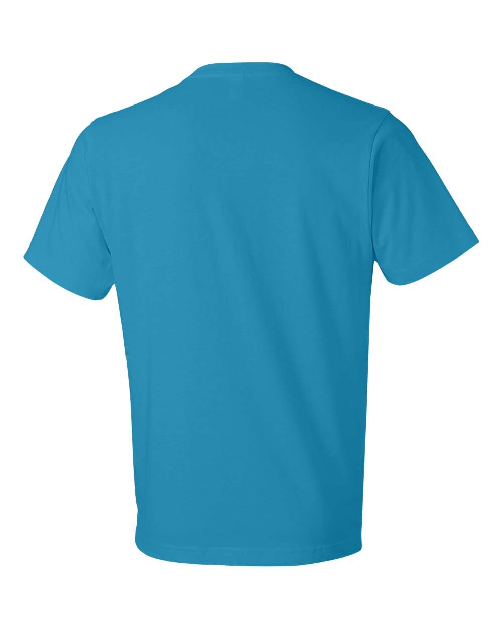 Rear View of Caribbean Blue Softstyle® Lightweight T-Shirt - 980
