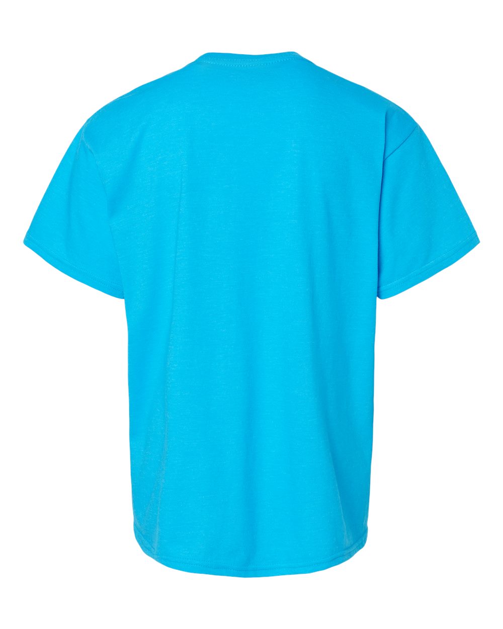 Rear View of Caribbean Mist Softstyle® Youth CVC T-Shirt - 64000BCVC