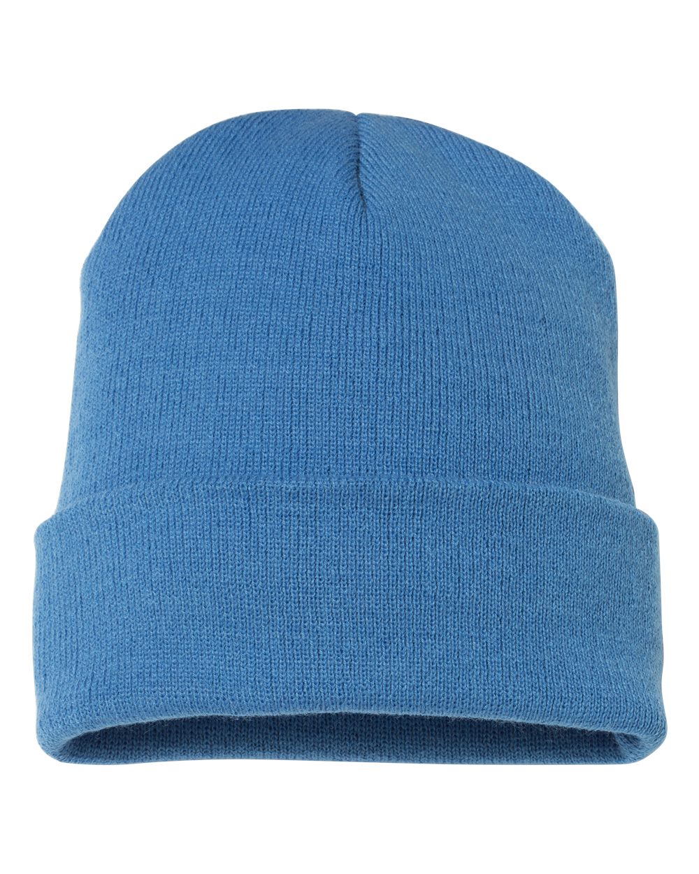 Rear View of Carolina Blue Cuffed Beanie - 1501KC
