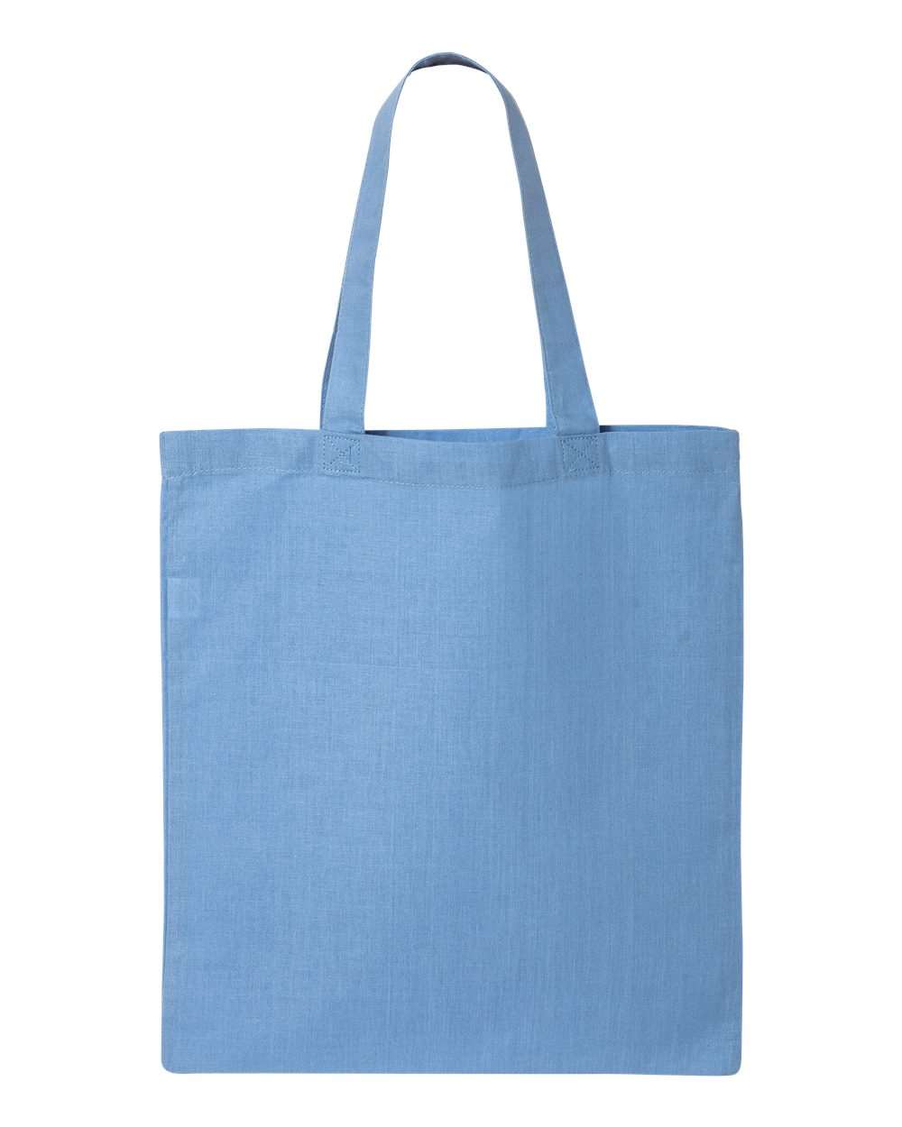 Rear View of Carolina Blue Economical Tote - QTB