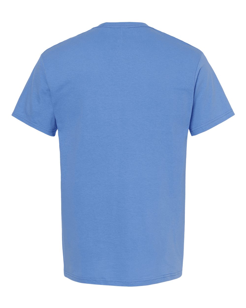 Rear View of Carolina Blue Gold Soft Touch T-Shirt - 4800