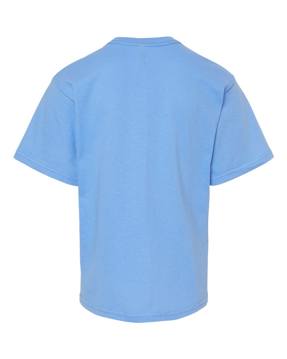 Rear View of Carolina Blue Youth Gold Soft Touch T-Shirt - 4850