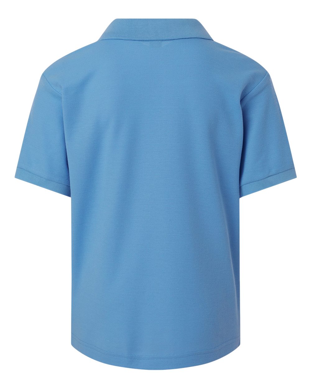 Rear View of Carolina Blue Youth Pique Polo - 62800Y