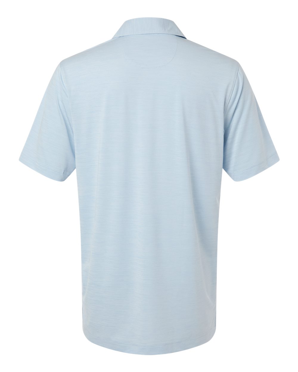 Front View of Carolina Heather Men's Bohemian Striped Heather Performance Polo - 162