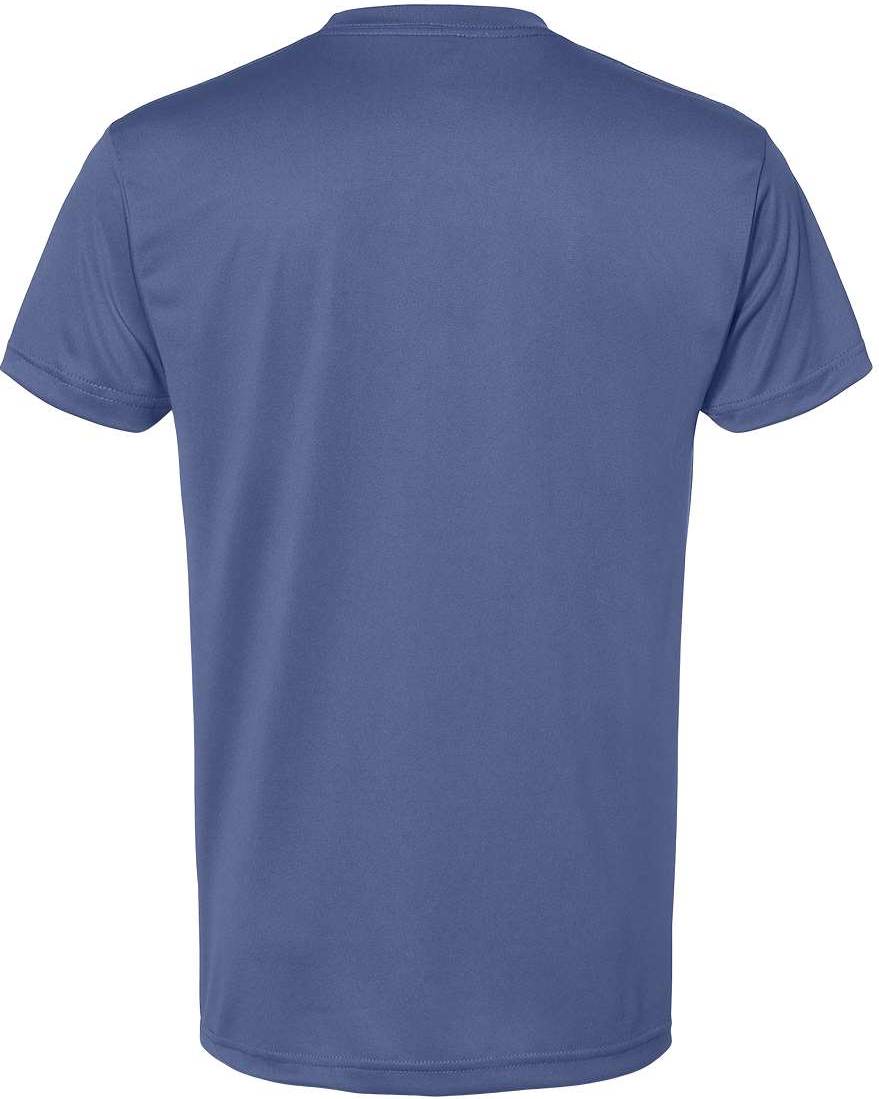 Rear View of Cationic Royal USA-Made Performance T-Shirt - 5300