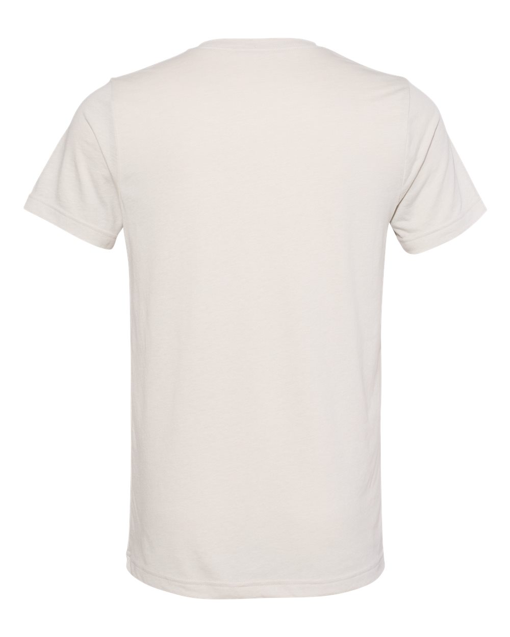 Rear View of Cement Triblend Triblend V-Neck Short Sleeve Tee - 3415