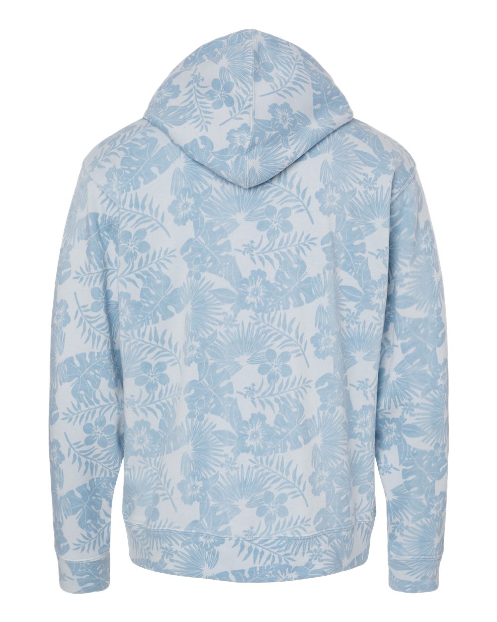 Rear View of Chambray Aloha Triblend Triblend Fleece Hooded Sweatshirt - 8871