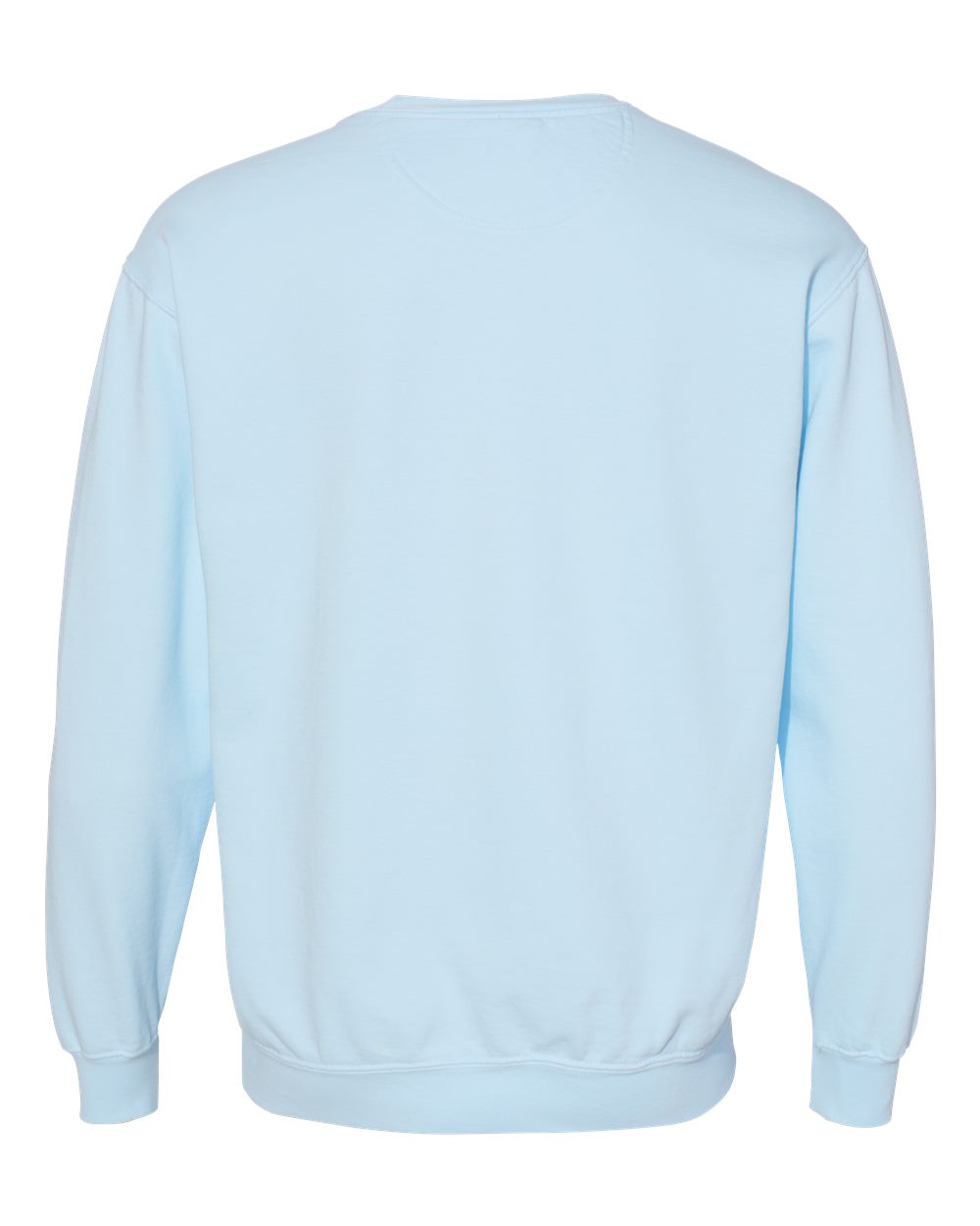 Rear View of Chambray Garment-Dyed Sweatshirt - 1566