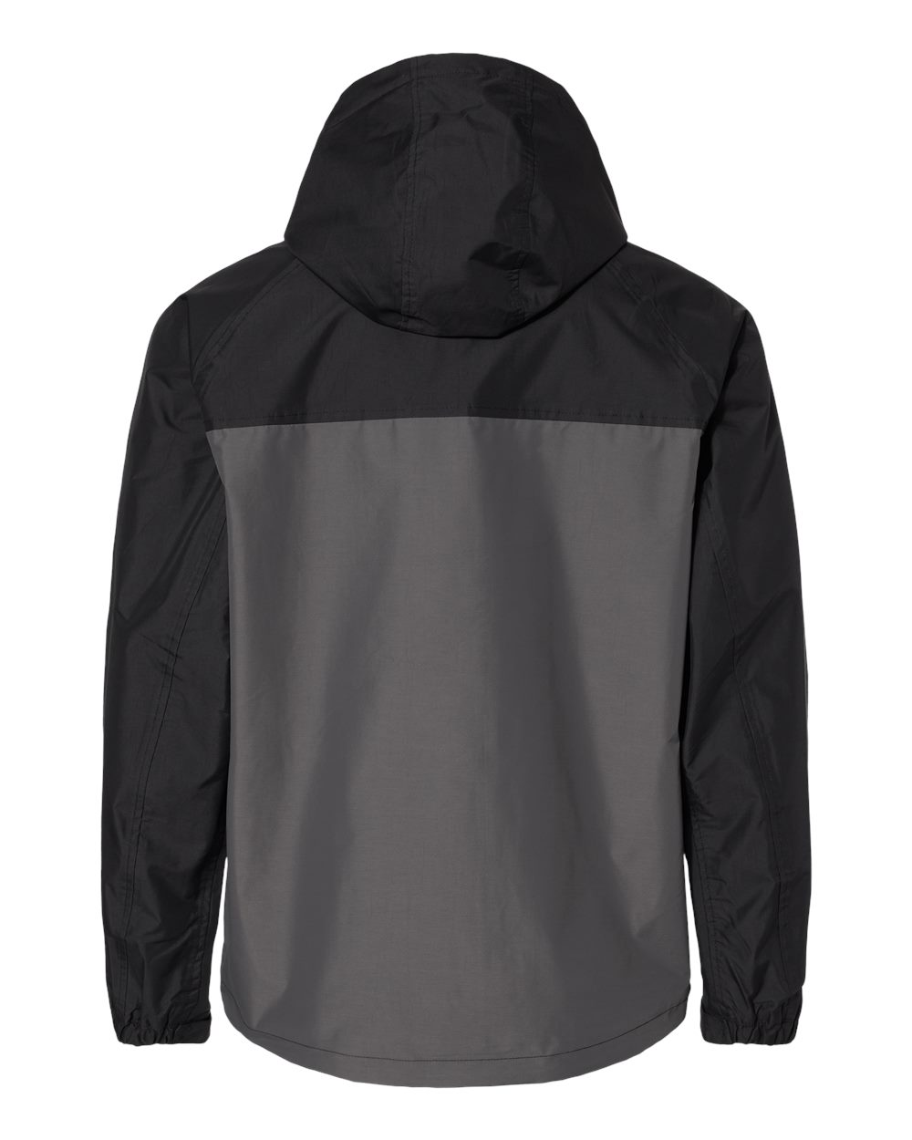 Rear View of Charcoal/ Black Torrent Waterproof Hooded Jacket - 5335