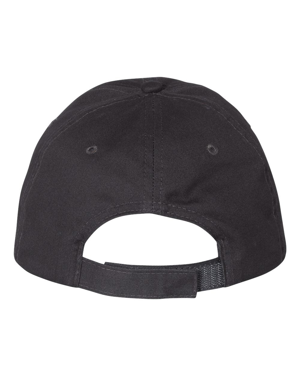Rear View of Charcoal Brushed Twill Cap - VC200