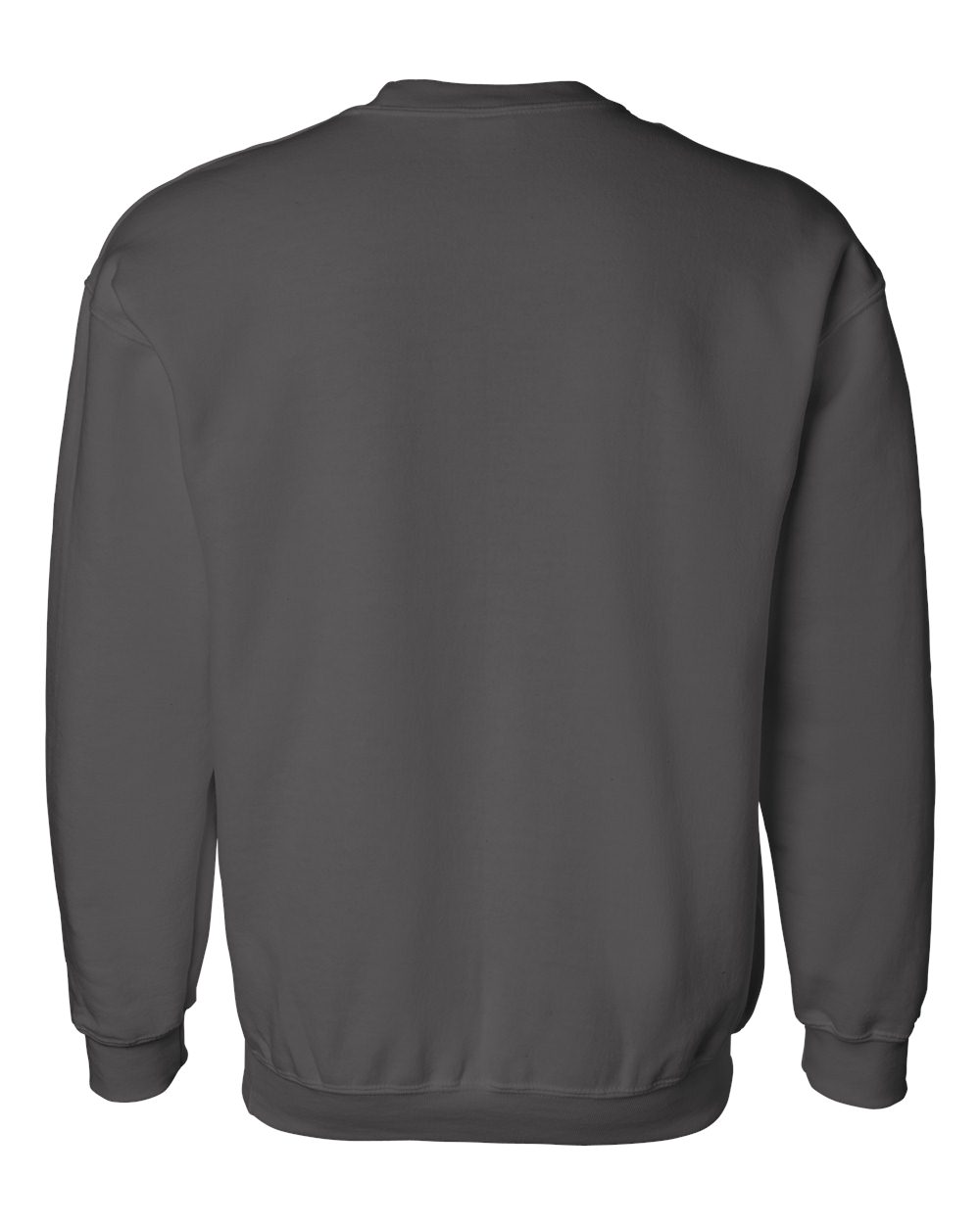 Rear View of Charcoal DryBlend® Crewneck Sweatshirt - 12000