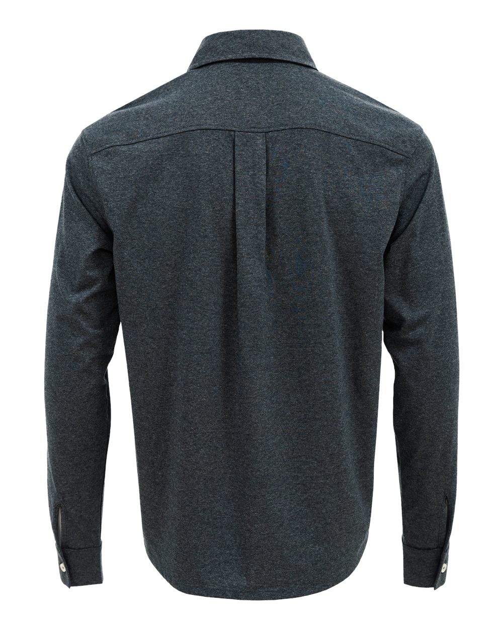 Rear View of Charcoal Eco Button Down Shirt - EC650