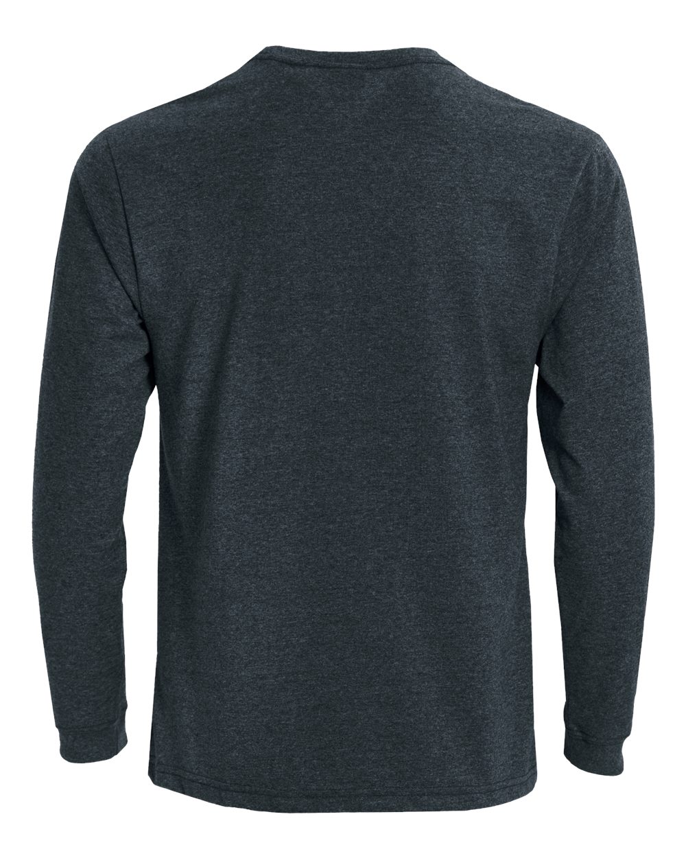 Rear View of Charcoal Eco Long Sleeve T-Shirt - EC102
