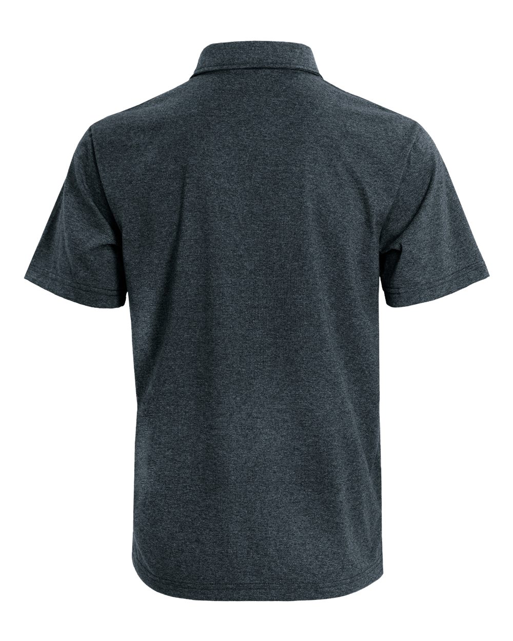 Rear View of Charcoal Eco Polo - EC500