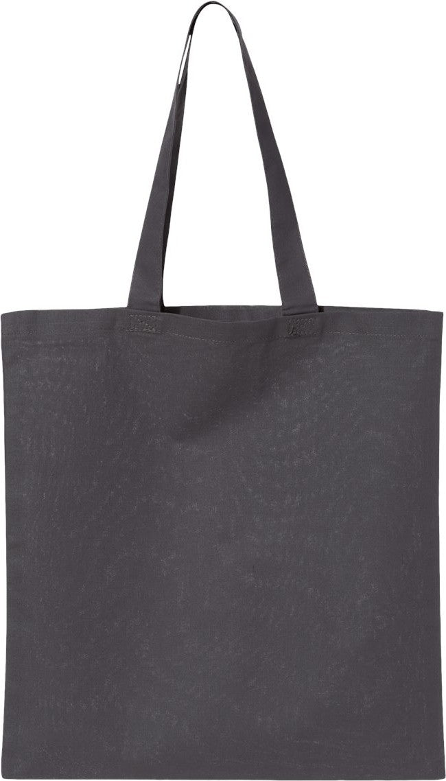 Rear View of Charcoal Economical Tote - QTB