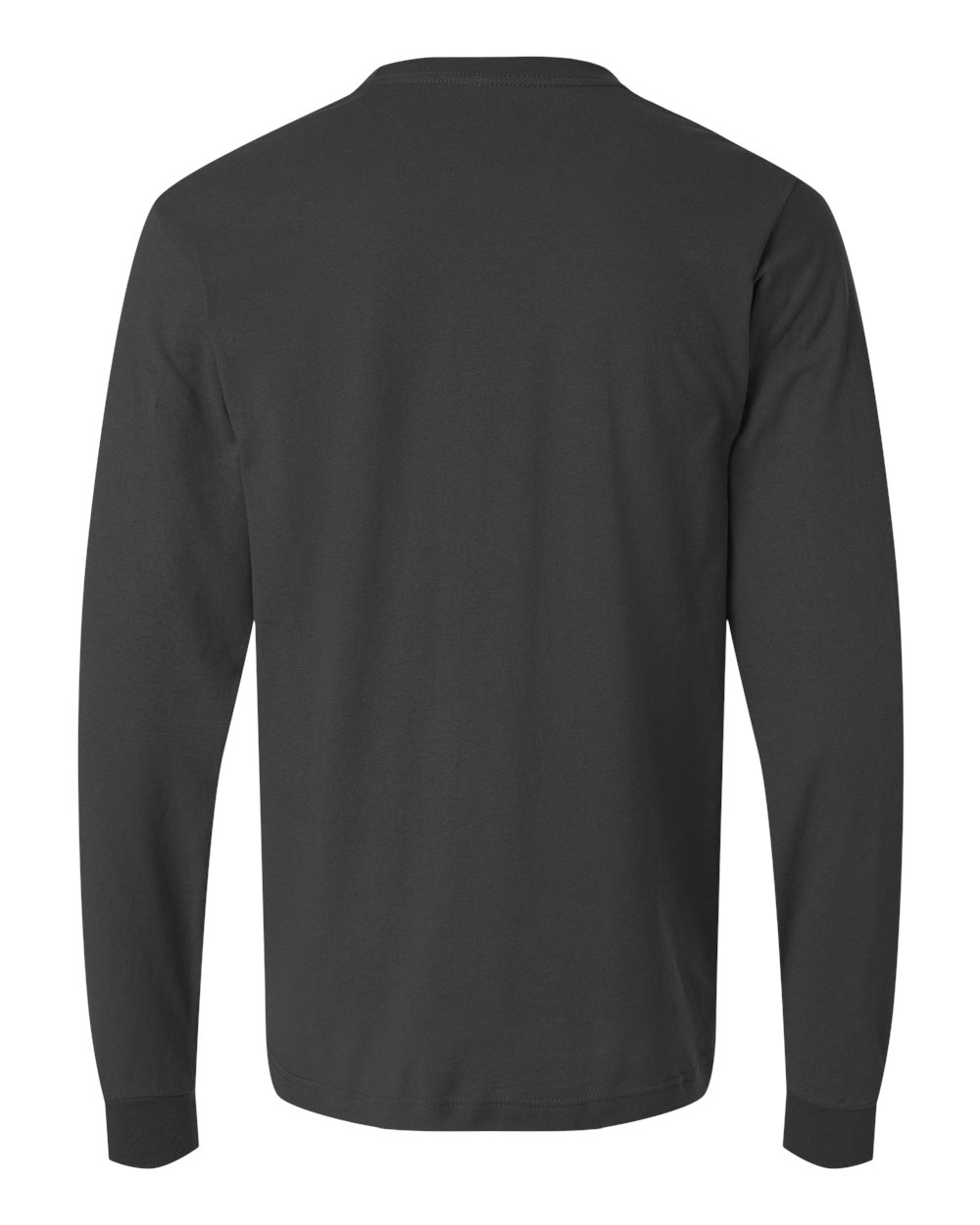 Rear View of Charcoal Fine Jersey Long Sleeve T-Shirt - 202LS