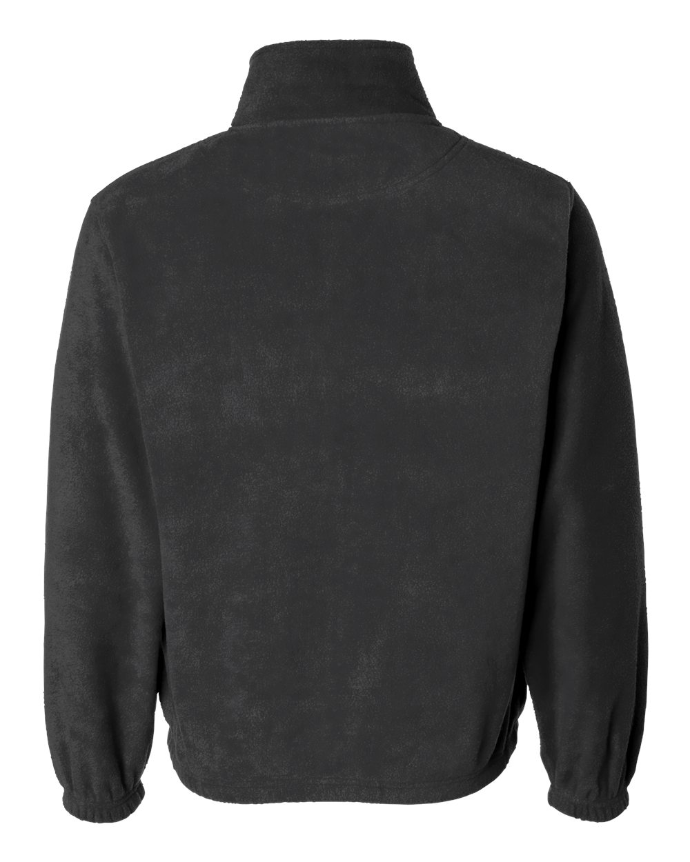 Rear View of Charcoal Fleece Full-Zip Jacket - 3061